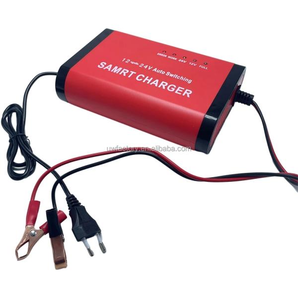 Electric Vehicle Battery Charger Motorcycle Battery Charger 12V 12A 24V 6A Fast Battery Charger For Car