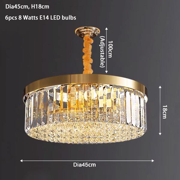 Gold modern chandelier for living room multilayer crystal ceiling chandelier(WH-CA-62)