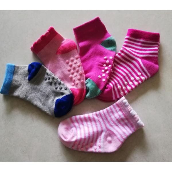 Eco Friendly Casual Infant Baby Socks , Anti Slip Baby Ankle Socks Customized Color