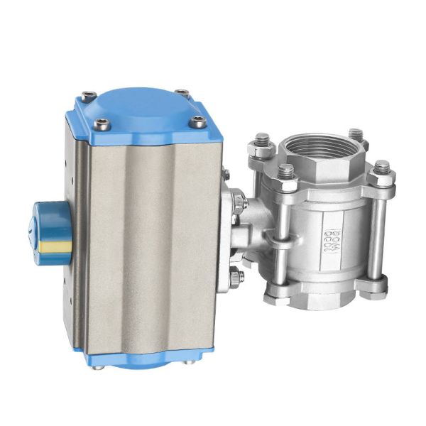3 Piece Female Thread Pneumatic Ball Valve Stainless Steel Ball Valve NPT BSP Thread Valve for Water Gas Oil Pipeline