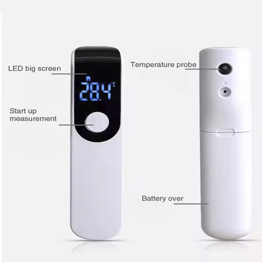 Contactless Forehead Infrared Thermometer For Fever With LCD Display And 3 Color Backlight
