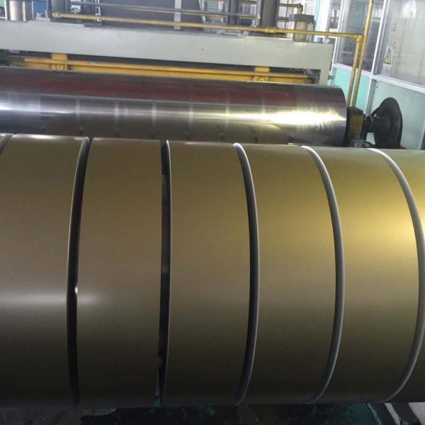 Alloy 3105 26 Gauge * 350mm Large gris mat Ral 7035 Couleur PE bobine d'aluminium prépeint pour la fabrication de gouttières en aluminium