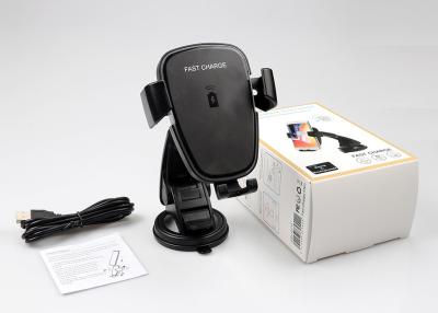 2018 Shenzhen 10W fast charger with holder qi standard usb cell phone wireless car charger for Samsung IPhone