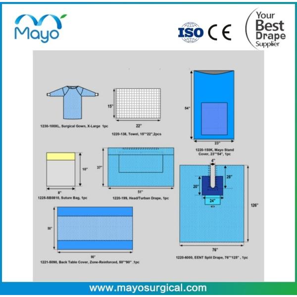 Customized Drape Surgical Head Neck Pack For ENT Surgery Procedure