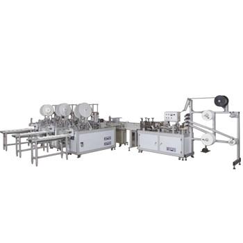 300kw Power Cupped Face Mask Machine , Face Mask Manufacturing Machine PLC Control