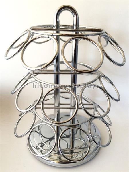Retail Store Counter Display Racks 3-Tier Commercial Stainless Steel 24 K-Cup Holder