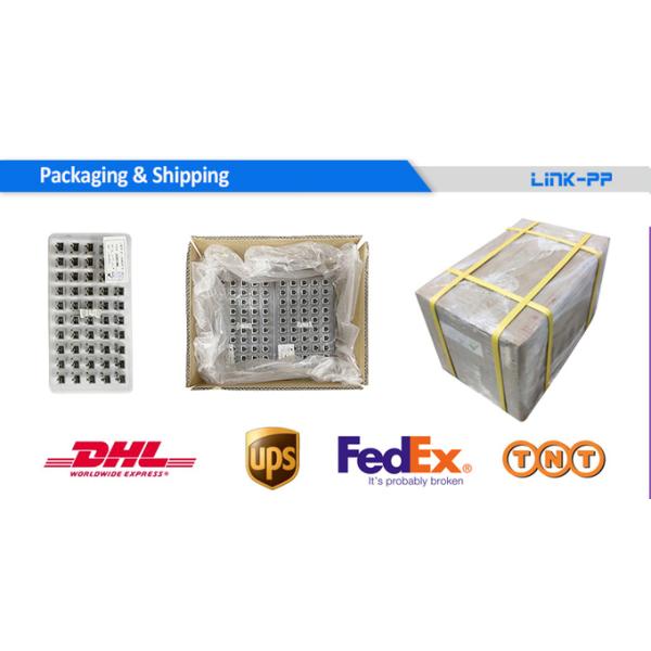 10G étiquette du port JTL-U1001NL de la base-T 1x2 VERS LE HAUT du trou traversant Rj45 Lan Jack With Green-Yellow/LED verte