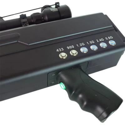 Portable Drone Jammer AC DC Adapter Gunshape Design Effective 1000M Range Lightweight 4Kg