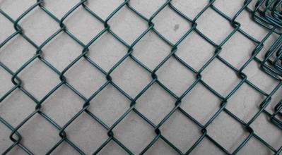a cerca galvanizada 5x5cm do elo de corrente, Pvc de aço inoxidável revestiu a cerca do elo de corrente