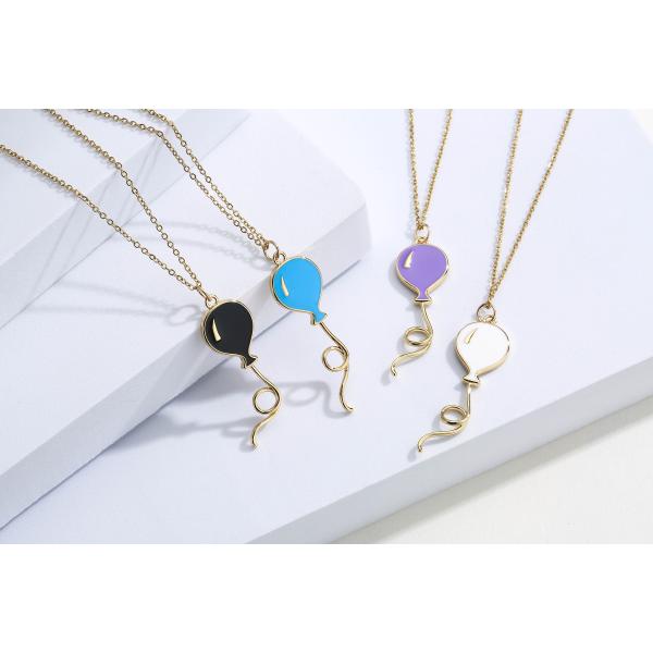 Ожерелье нержавеющей стали ювелирных изделий золота воздушного шара 18k эмали покрытое золотом