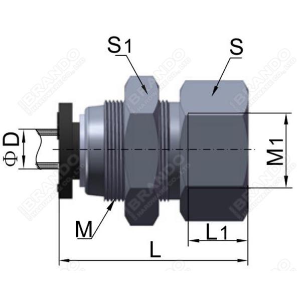 PMF Bulkhead Female Straight Pneumatic Push-In Fittings 1/8'' 1/4'' 3/8'' 1/2''