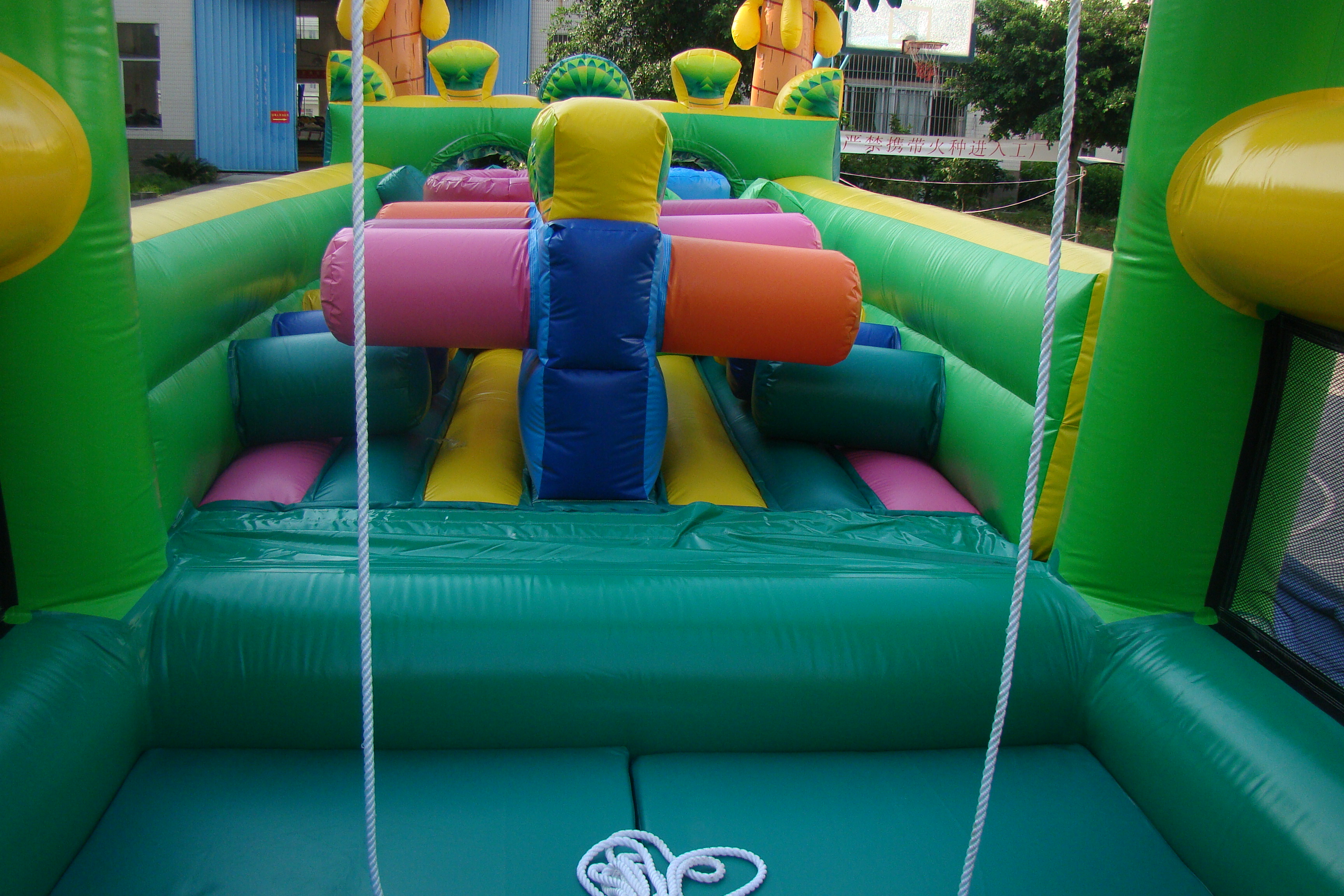 Customize Inflatable Bouncy House Kids Obstacle Course/ Inflatable Trampoline for Kids Jumping Castle Fun Activity for Sale