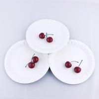 Plateaux jetables pour gâteau d' anniversaire, plateaux en papier circulaires blancs écologiques