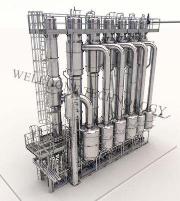 Concentrated Juice Three Effect 0.25Mpa Falling Film Evaporator