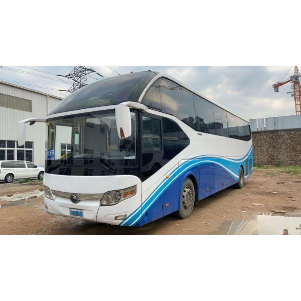 55 Seats 6 Tire 6050mm Wheelbase Used Yutong Buses Left Hand Drive Nude Packing Double Doors with ABS