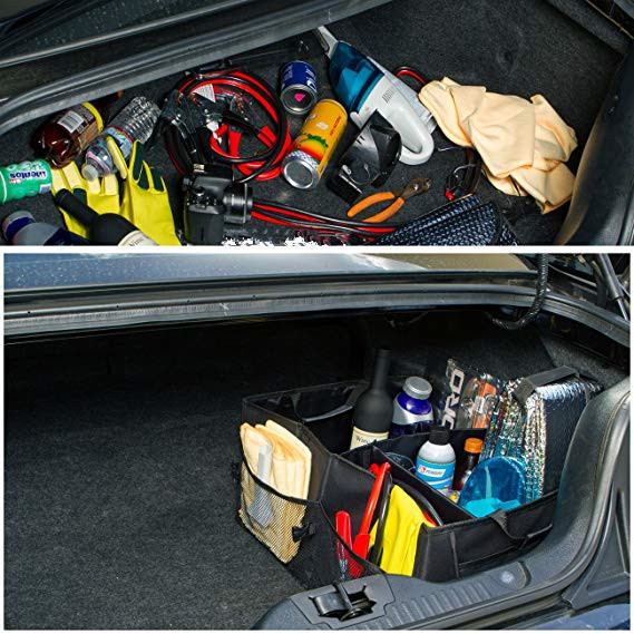 Vehicle Sedan Interior Collapsible Cargo Organizer / Suv Trunk Storage Organizers