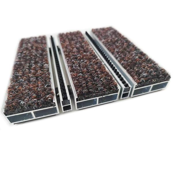 Hard Wearing Aluminum Frame Entrance Carpet With Stainless Steel Wire Connection