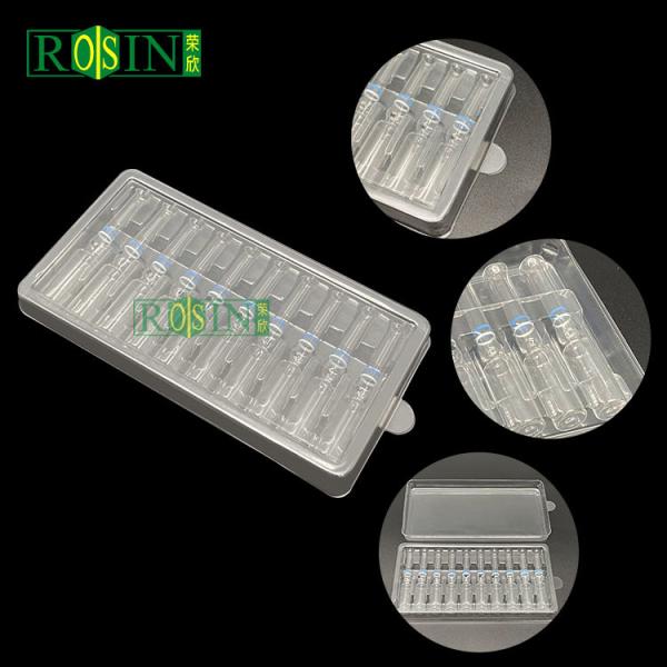 Disposable PET Transparent Plastic Ampoule Packaging Custom For Hospital