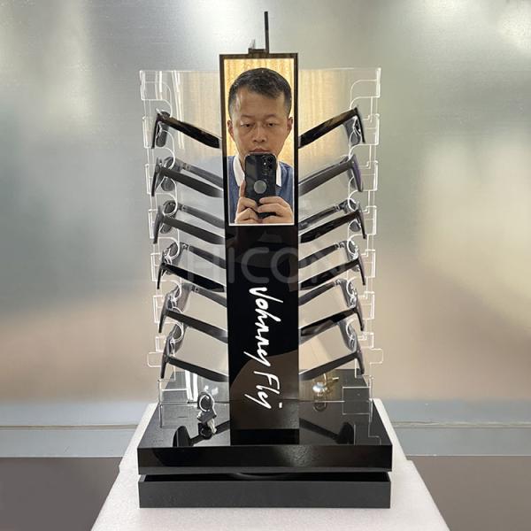 Acrylic LED Lighting Sunglasses Retail Display Stand For Sale
