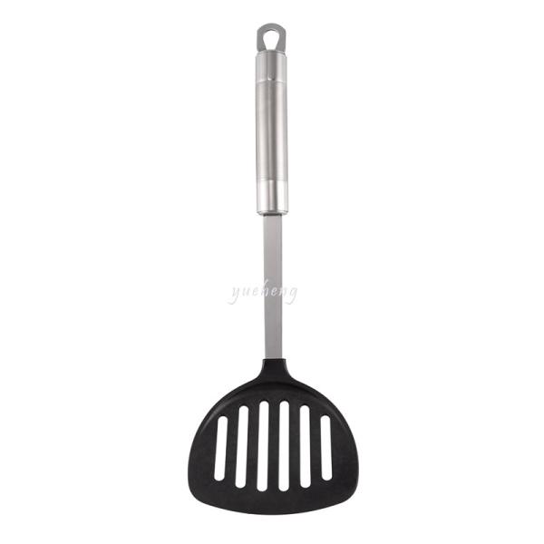 Kitchen tools utensils set with Nylon head Stainless steel handle fork ladle sollted turner Pasta Server