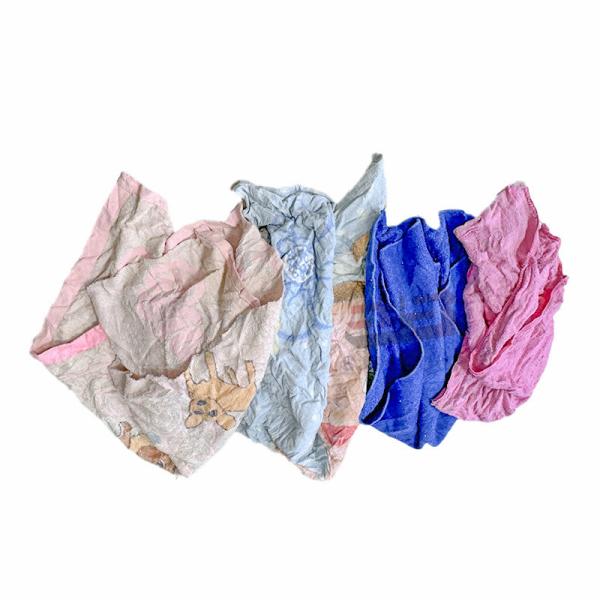 Industrial use strong oil water absorption color cotton rags Cut reused hotel terry cotton rags bulk shop towels rags