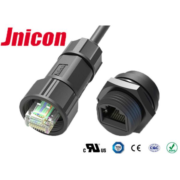 M19ねじPA66ナイロンCat5e RJ45錠の防水コネクター