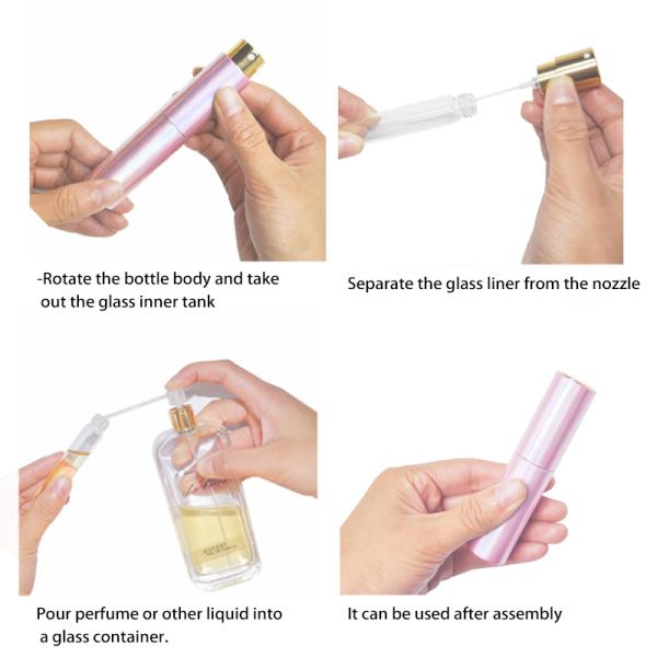 Стекло завинчивой пробки противоударное косметическое разливает мини стеклянный флакон духов по бутылкам 10ml