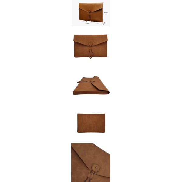 Direct-from-Factory PU Leather Business Briefcase A4-Paper-Size Large Capacity Document Office Bag Briefcase LOGO Available