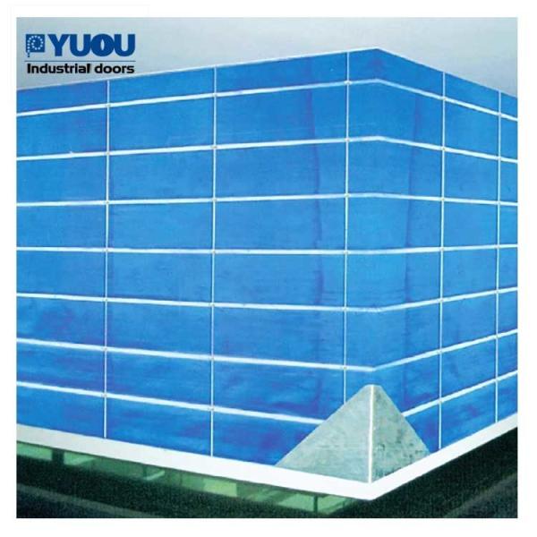 Inorganic Fire Fabric Roll Up Doors Folding Automatic Stackable 40mm Splint