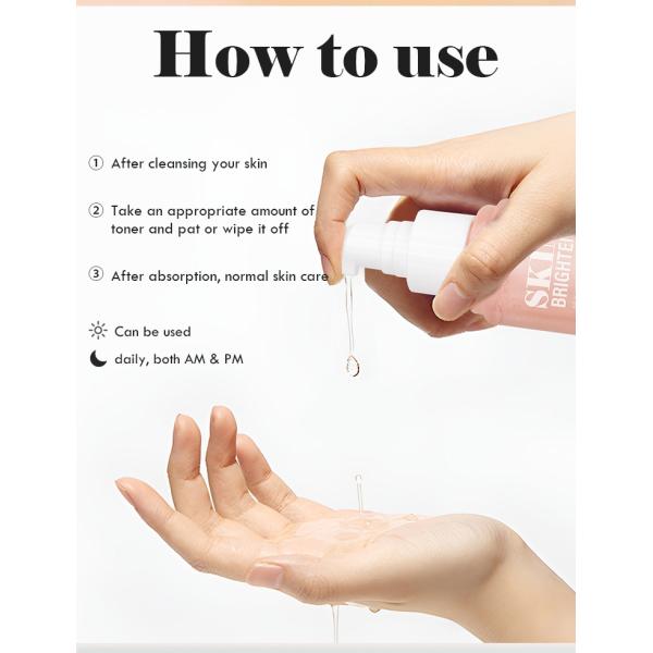 OEM Private Label Hyaluronic Acid Facial Toner Moisturizing Brightening Anti-Wrinkle for Dark Skin Whitening Feature