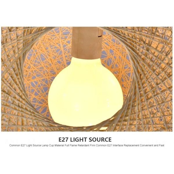 Loft Hanging Lamp Living Room Home Decoration Nordic Rattan Weaving Spherical Pendant light(WH-WP-145)