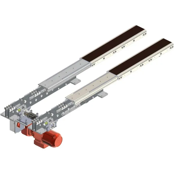 1300 X 1300 X 1200MM Pallet Telescopic Fork Single Motor Pallet Fork Truck Self Aligning