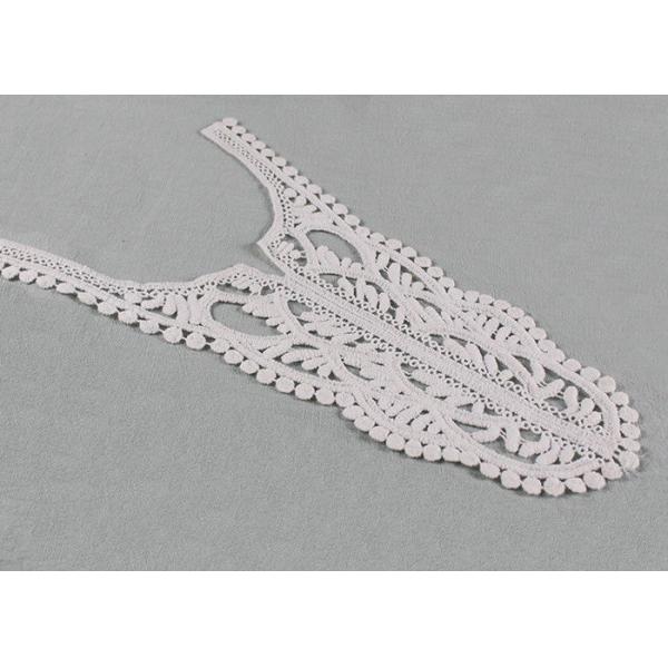 Вышитый дизайн Апплике Венеции гипюра воротника шнурка задней части хлопка умирая для мантии