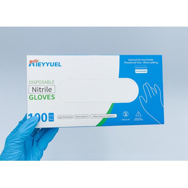 S / M / L / XL Nitrile Latex Medical Examination Gloves Thickness 0.12mm