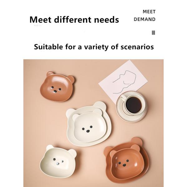 Шара медведя шара собаки шара кота шар кошачьей еды шара риса плиты кота керамического милый анти--переворачивая