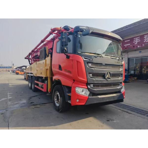 38m 13Mpa camion de pompage d'occasion 120m3/h 29000kg pour la construction de gratte-ciel