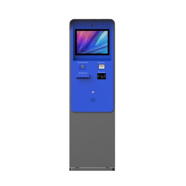 21.5 inch cold rolled steel sheet metal touch screen monitor card reader windows 11 waterproof ip65  parking payment kiosk with bill acceptor and printer
