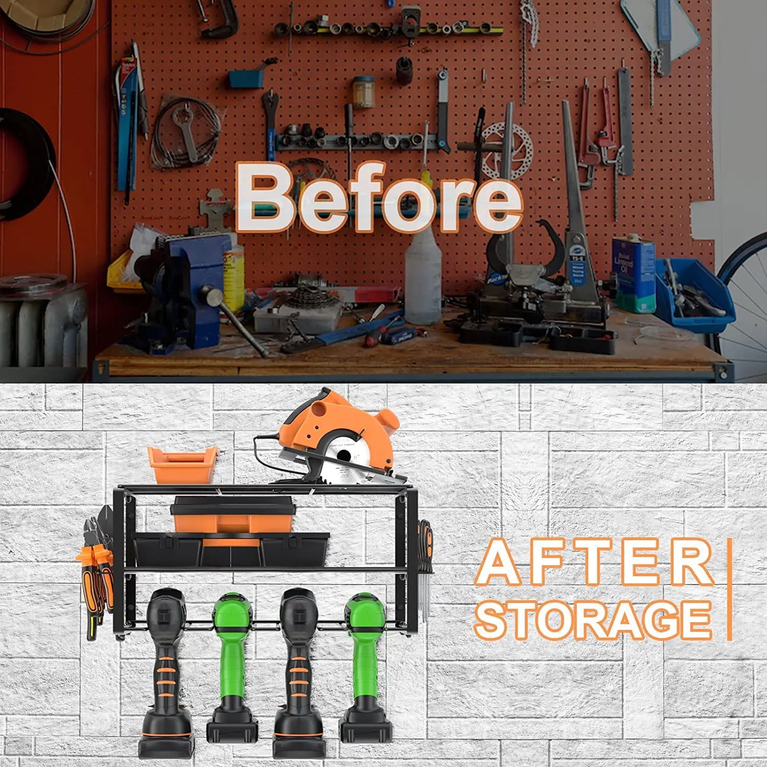 Европы стиль настенные организаторы полка для беспроводной буровых инструментов организаторы держатель