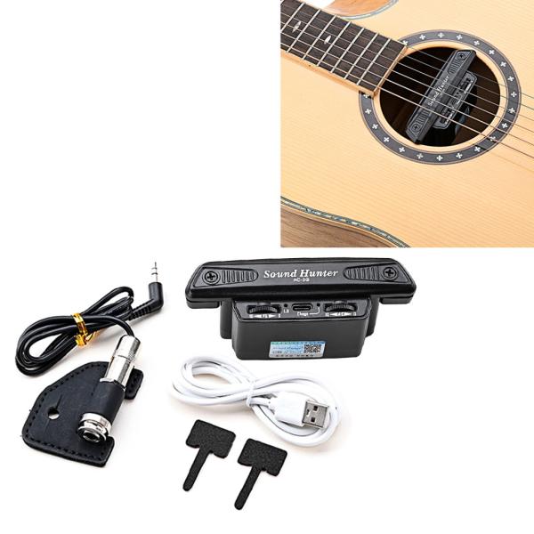 Guitarra de furo de som ativo com microfone Humbucker Guitarra folclórica acústica controle de volume Sound Hunter AC-3G