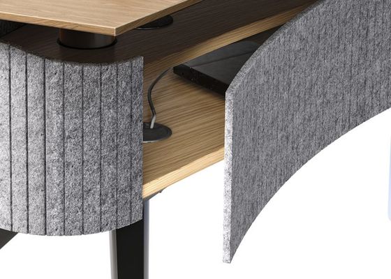 V Varna L-Shape Structure Conference Table with Modern Retro Styling and Multiple Sizes