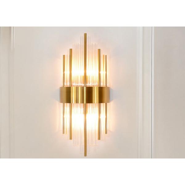 E27 / G9/G4 acier d'or de luxe Crystal Wall Lamp de l'ampoule JYL-B1823