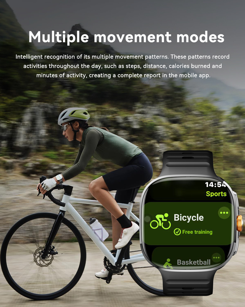 M99 AMOLED 5G Smart Watch SIM Card GPS Navigation Heart Rate Sleep Tracker Alarm Clock Magnetic Video Call