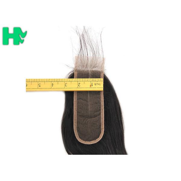 Raw Virgin 100% Human Hair Closure , Cuticle Aligned 2*6 Body Wave Lace Closure