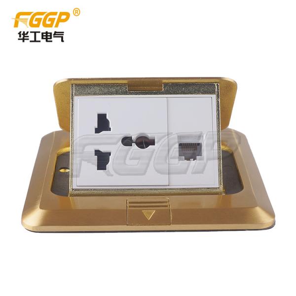 MF Aluminum Plate Duplex Floor HGD 2F Pop Up Power Socket