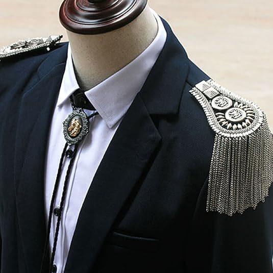 Blazer Shoulder Epaulets Tassel Chain Epaulet Punk Fringe Shoulder Badge Epaulet/Kpop Fringed/Tassel Metal Punk Shoulder Epaulette/Dpikes Brooch