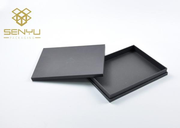 Black Kraft Paper Box Packaging with 1200g Cardboard Base Lid Gift Packing