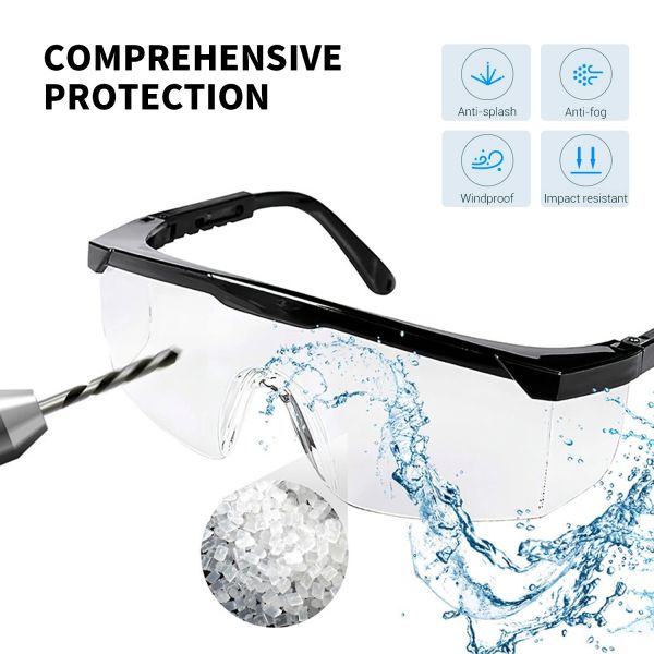 Luxury Safety Goggle Anti-Splash Wind Dust Proof Eyewear Protective Eye Glasses for Work Lab Industrial Sports Cycling Camping