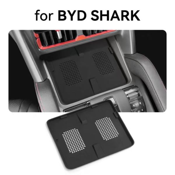 BYD Shark 2024 Wireless Charger Storage Box Plastic Non-Slip Mat Anti-Dust Dashboard Phone Accessory