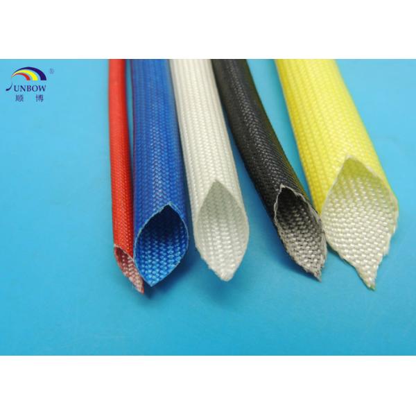 Flame Resistant Acrylic Fiberglass Sleeving for Wire Insulation , Colorful Electrical Sleeve , Wire Harness