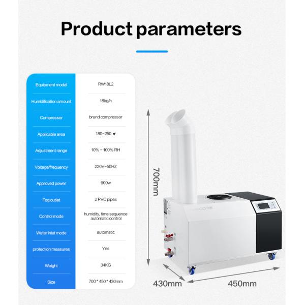 Big Capacity 3kg/H Automatic Modern High Fog Hospital Industrial Ultrasonic Humidifier